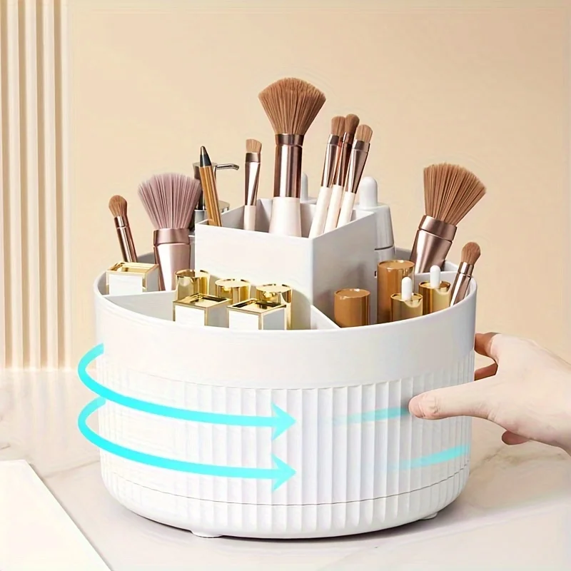 360° Rotating Makeup Organizer Bathroom Brush