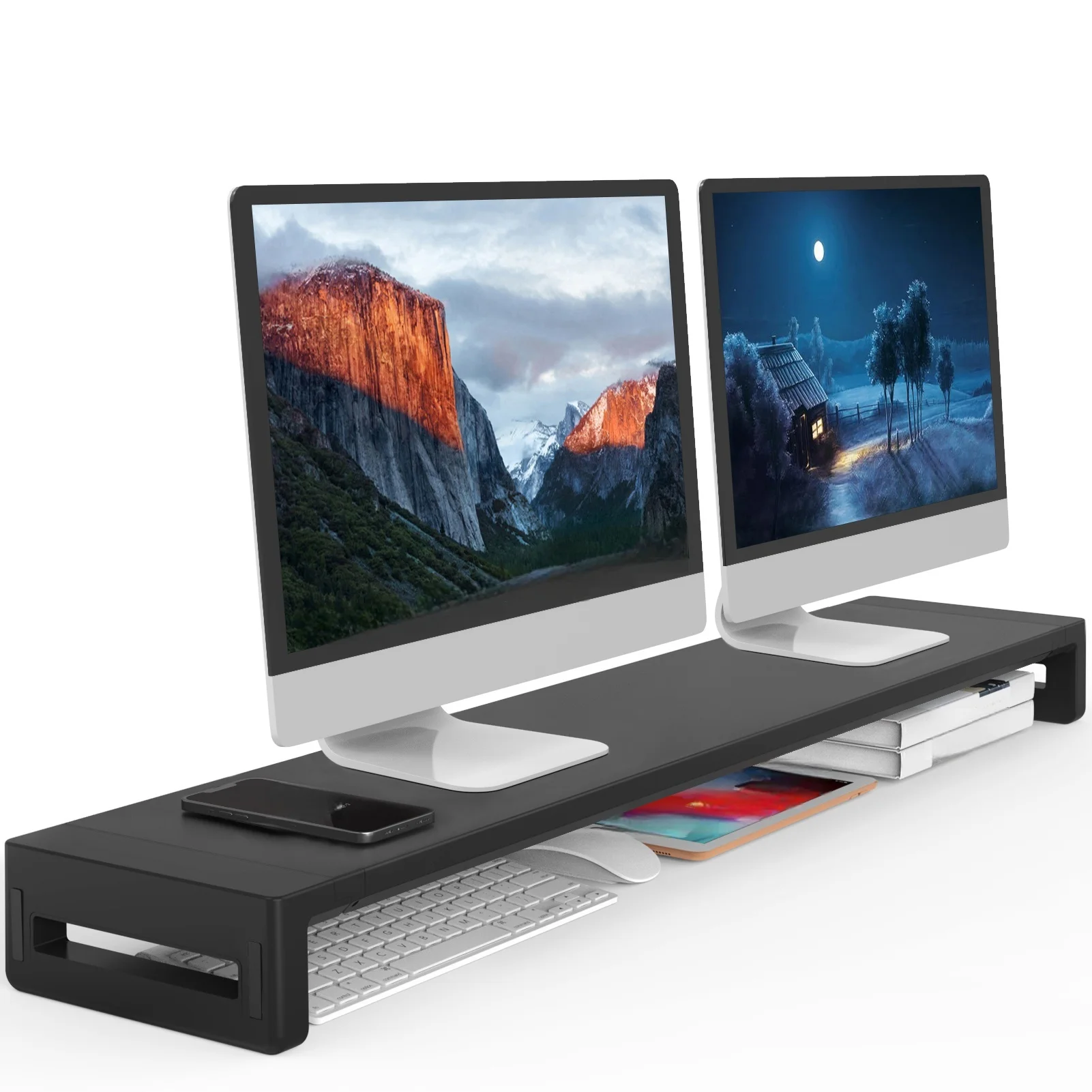 Dual Monitor Stand Riser Extended Computer