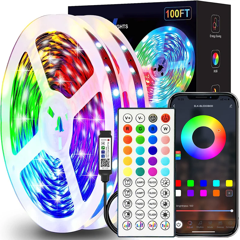 RGB LED Strip 1M-40M APP Luces