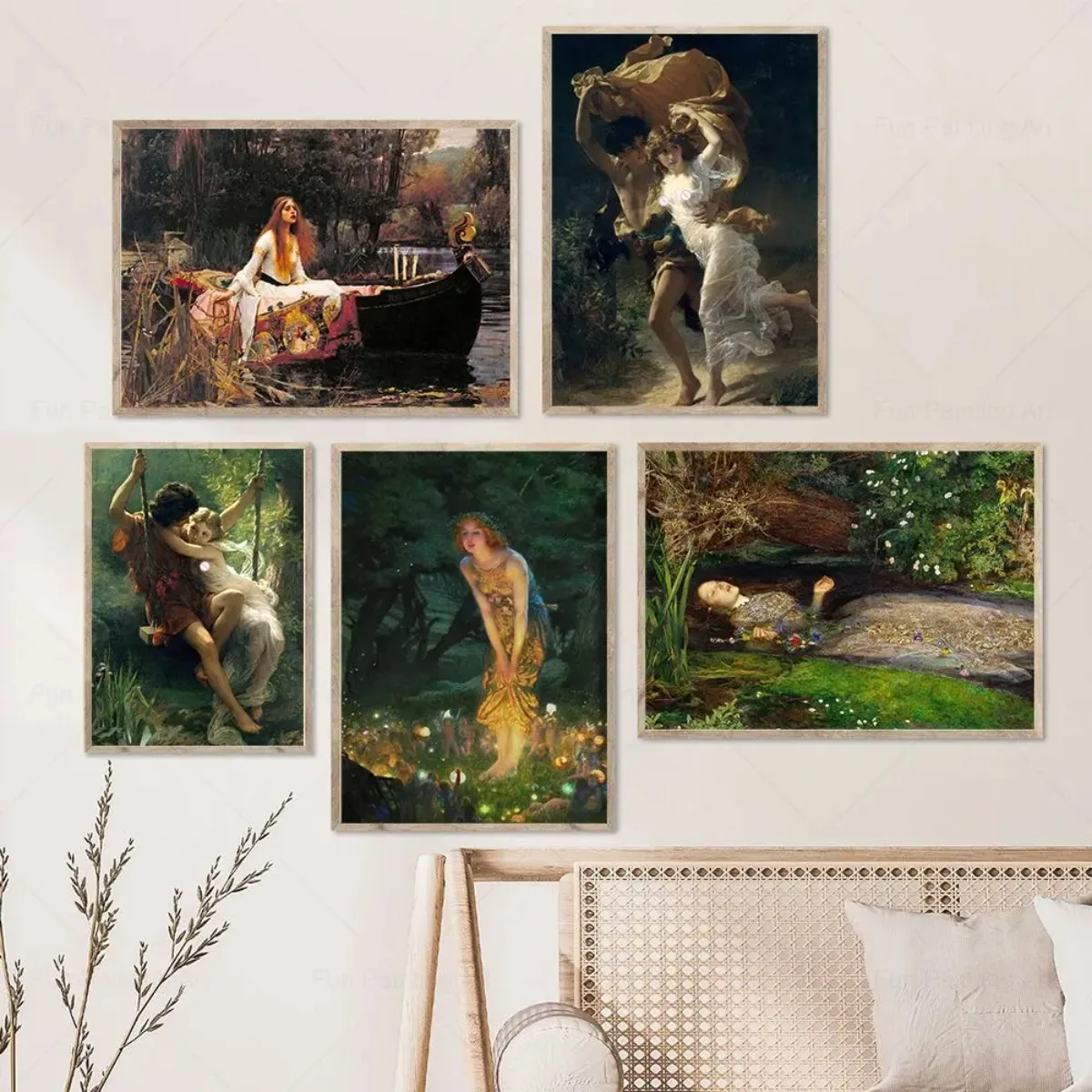 Pre-raphaelite British Art Set Gallery Print