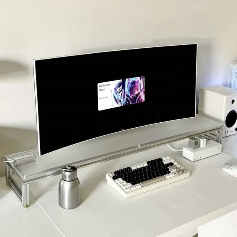 Aluminum Monitor Stand Acrylic Riser Laptop