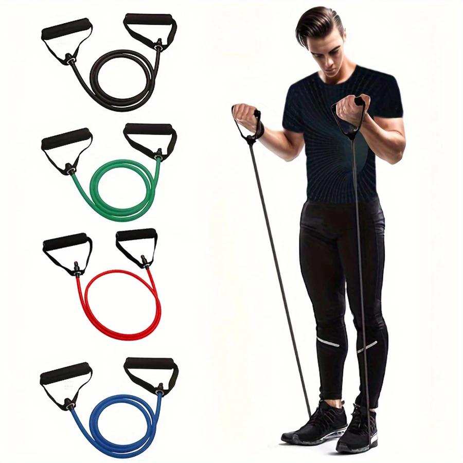 4-Level Resistance Bands Handles Workouts Strength