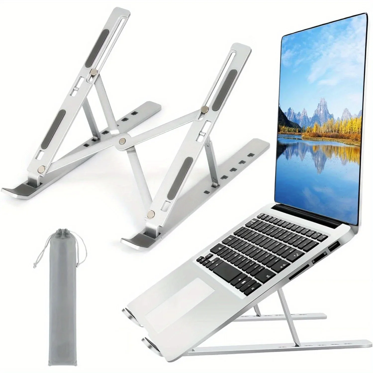 Adjustable Aluminum Laptop Stand 6-Level Height