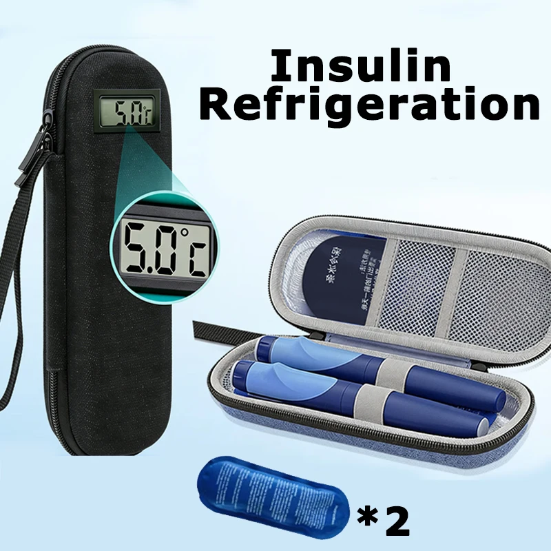 Insulin Cooler Case Thermometer Display Waterproof